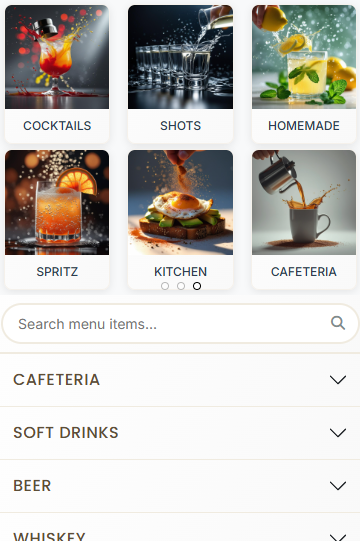 Bar Menu. Update easyQRmenu.al | Digital QR Menus for Restaurants & Bars | Scan. Order ...